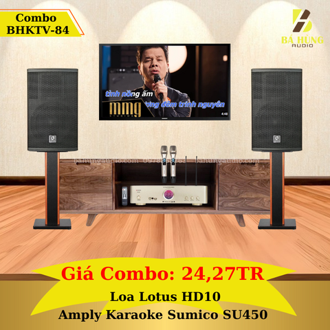 Dàn Karaoke Gia Đình : Loa Lotus HD10 , sumico s450