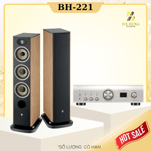 Loa Focal Aria Evo X No2 + Amply Denon PMA 1700NE