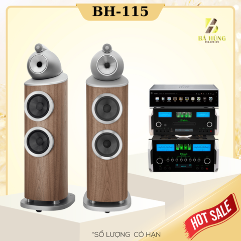 Loa B&W 803 D4 + Amply Mcintosh MA12000 + Đầu McIntosh MCD12000 + Đầu Network Player HiFi ROSE RS150B