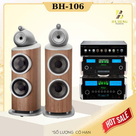 Loa B&W 801 D4 + Amply Mcintosh MA12000 + Đầu McIntosh MCD12000 + Đầu Network Player HiFi ROSE RS150B