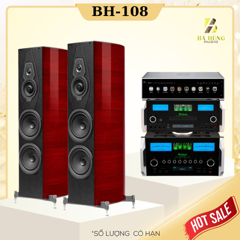 Loa Sonus Faber Amati G5 + Amply Mcintosh MA12000 + Đầu McIntosh MCD12000 + Đầu Network Player HiFi ROSE RS150B