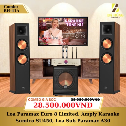 Loa Paramax Euro 8 Limited, Amply Karaoke Sumico SU450, Loa Sub Paramax A30