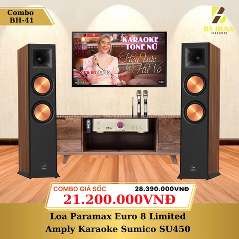 Loa Paramax Euro 8 Limited , Amply Sumico SU450