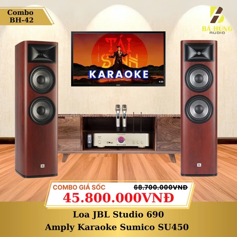 Loa JBL Studio 690, Amply Karaoke Sumico SU450