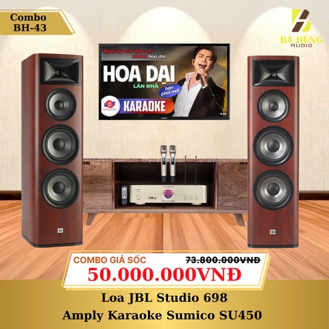Loa JBL Studio 698, Amply Karaoke Sumico SU450