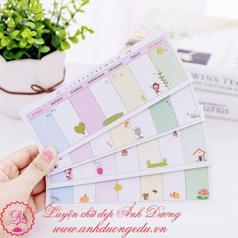 Giấy Note thời gian biểu