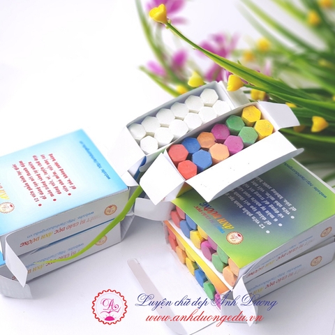 Phấn lục giác 12 viên 6 màu