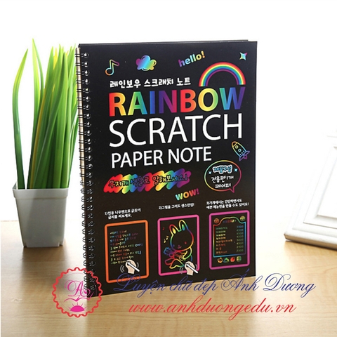 Sổ ma thuật Rainbow Cractch Note 26x19cm