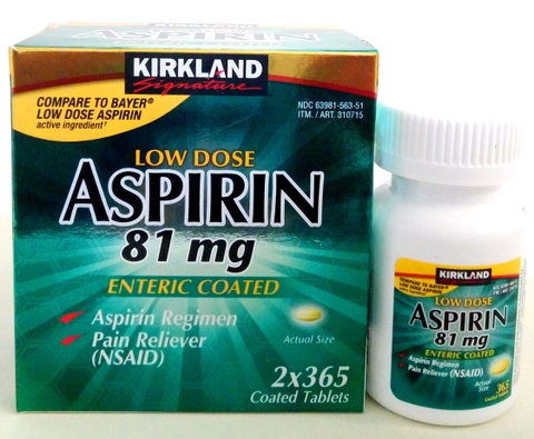 Viên uống Kirkland Low Dose Aspirin của Mỹ 365 viên