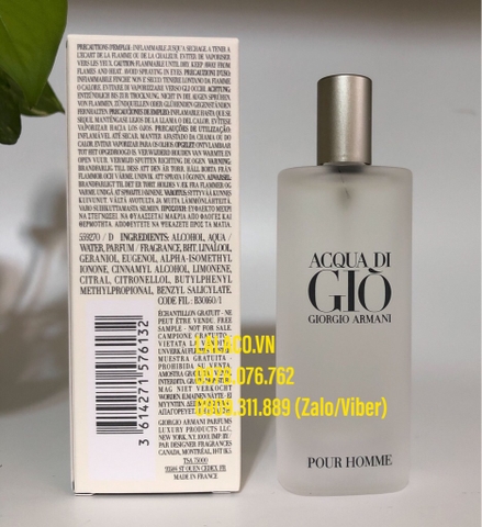 15ml] Nước hoa Nam Giorgio Armani Acqua Di Gio Pour Homme – 