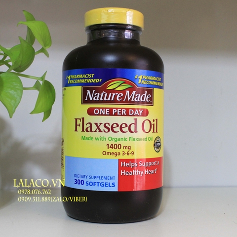 Omega 3 6 9 Flaxseed Oil Nature Made 300 Viên Của Mỹ