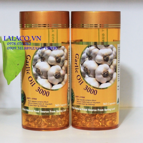 Viên uống Tinh Dầu Tỏi Spring Leaf Garlic Oil 3000mg Úc