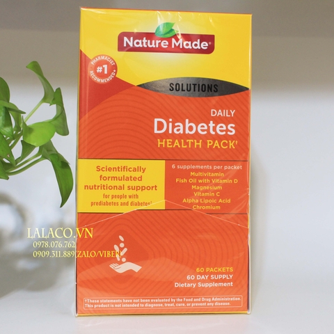 Viên Uống Điều Hòa Tiểu Đường Nature Made Diabetes Health Pack Mỹ 60 Gói