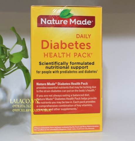 Viên Uống Điều Hòa Tiểu Đường Nature Made Diabetes Health Pack Mỹ 60 Gói