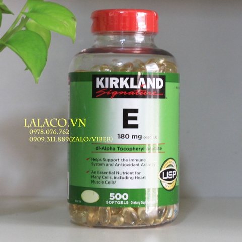 Vitamin E Thiên Nhiên 400 Iu Kirkland Signature 500 Viên Của Mỹ