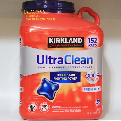 Viên Giặt Quần Áo KIRKLAND ULTRA CLEAN 152 viên