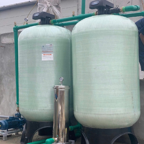 Bộ Lọc Nước Tổng Đầu Nguồn Công Nghiệp Cột Composite 3672 Công Suất 10m3/H