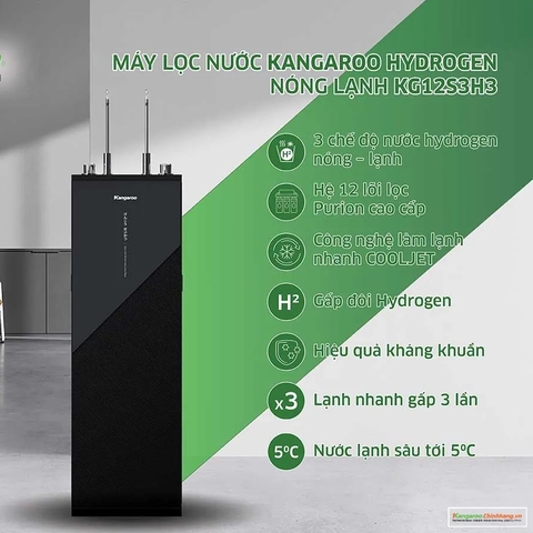 Máy lọc nước Kangaroo Hydrogen nóng lạnh KG12S3H3