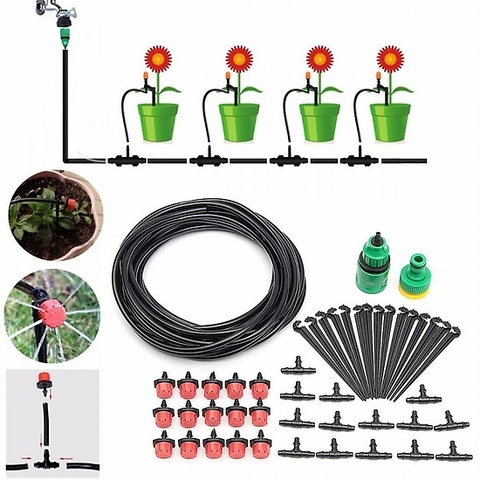Bộ kit 10 đầu tưới nhỏ giọt 8 tia đơn giản tự chảy giá rẻ