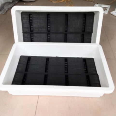 Chậu trồng rau thông minh cơ lớn màu trắng kt 68 x 43 x 18 cm