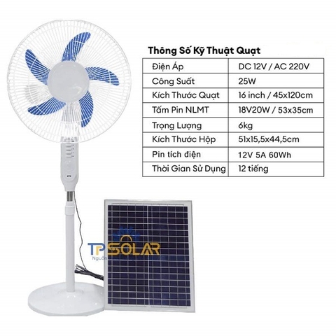 Quạt năng lượng mặt trời Solar HK501 25W