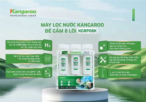 Máy lọc nước Kangaroo Hydrogen KGRP08K 8 lõi lọc