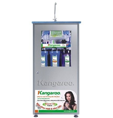 Máy lọc nước Kangaroo 6 lõi KG 103 tủ inox không nhiễm từ
