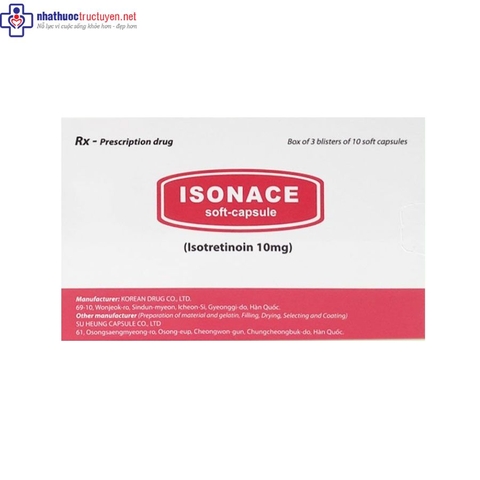 Isonace 10mg ( 3 vỉ x 10 viên)