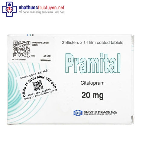 Pramital 20mg (2 vỉ x 14 viên)