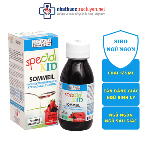 Siro ngủ ngon, giúp trẻ ngủ ngon giấc - Hỗ trợ an thần kinh - Special Kid Sommeil - Nhập khẩu Pháp (125ml)