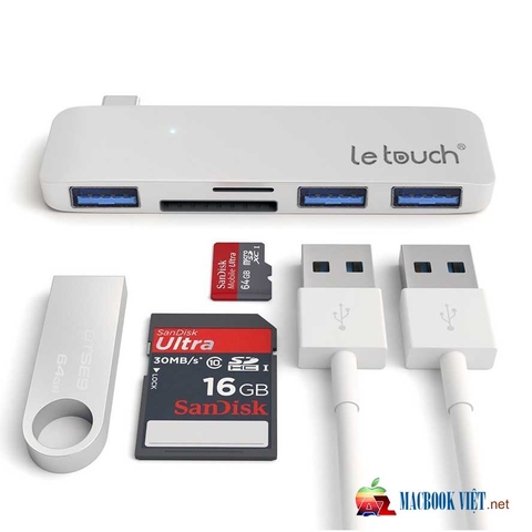 Le Touch USB - C Combo HUB 5 in 1 Cho Macbook