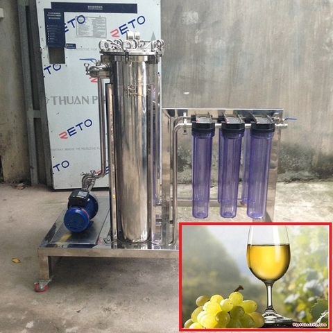 Máy lọc rượu vang rượu trái cây loại bỏ cặn bã lơ lửng