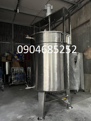 Bồn khuấy trộn nhũ hoá hoá chất, Bồn khuấy nước muối 500l