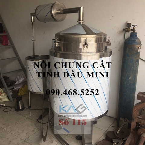 Nồi chưng cất tinh dầu 50L, Nồi chiết xuất tinh dầu mini