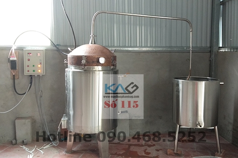 Nồi nấu rượu 30kg/mẻ (dung tích 150 lit)