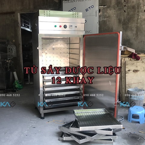 Tủ sấy dược liệu, sấy thuốc đông y 12 khay