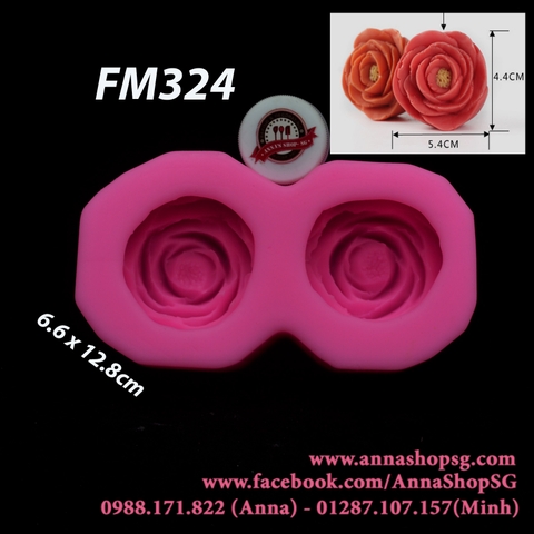 KHUÔN HOA HỒNG ĐÔI FM324