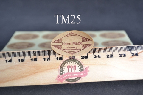 STICKER HandMade OVAL TM25