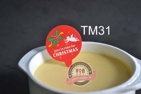 GIẤY CẮM BÁNH CHRISMAS ĐỎ TM31