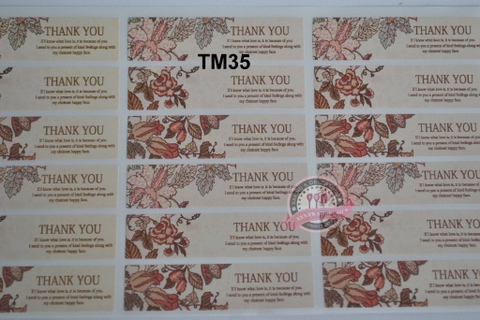 STICKER THANK TOU DÀI TM35