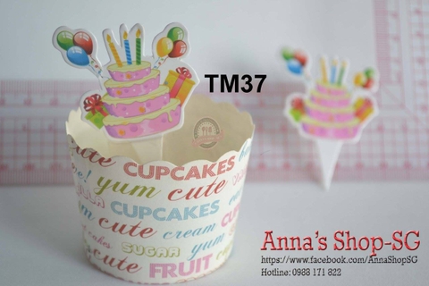 GIẤY CẮM HÌNH BÁNH KEM MINI TM37