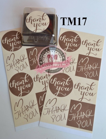 STICKER THANK YOU VUÔNG VÀ TRÒN TM17