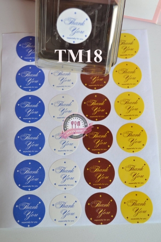 STICKER Thank You 4 MÀU TM18