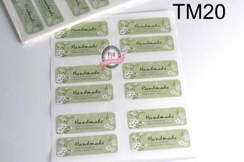 STICKER  Handmade XANH LÁ TM20