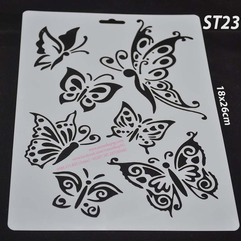 STENCIL BƯỚM 7 KIỂU ST23