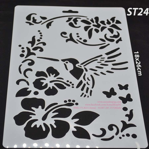 STENCIL CHIM HÚT MẬT ST24