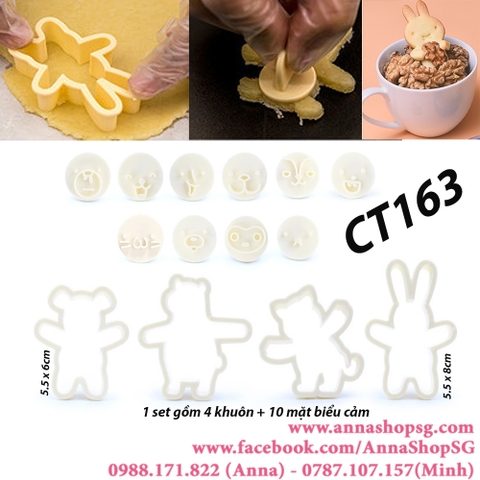 CT163 SET CUTTER THỎ ÔM HẠT