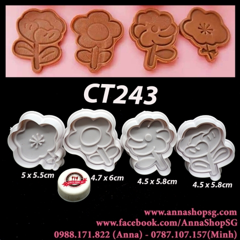 CT243 SET CUTTER LÒXO 4 HOA LỚN