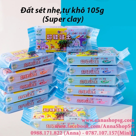 ĐẤT SÉT NHẸ, TỰ KHÔ SUPER CLAY 105g