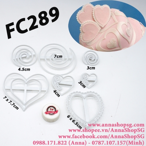 FC289 SET CUTTER TIM VÀ HÌNH TRÒN XOẮN